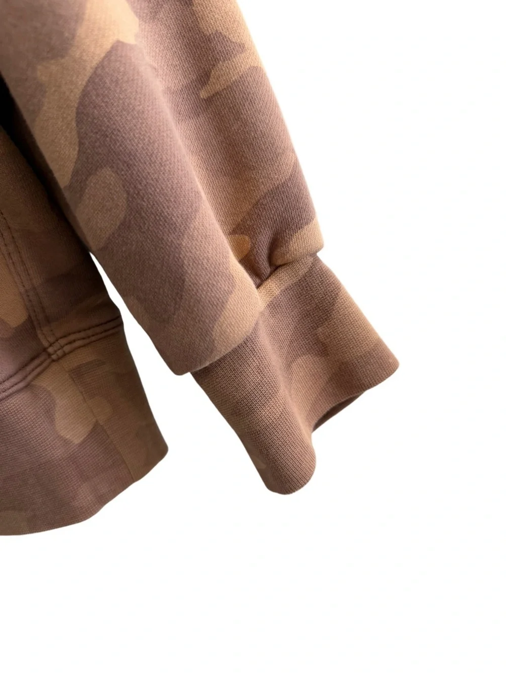 LULULEMON Perfectly Oversized Crew Heritage 365 Camo Beige Size 10 Estimated